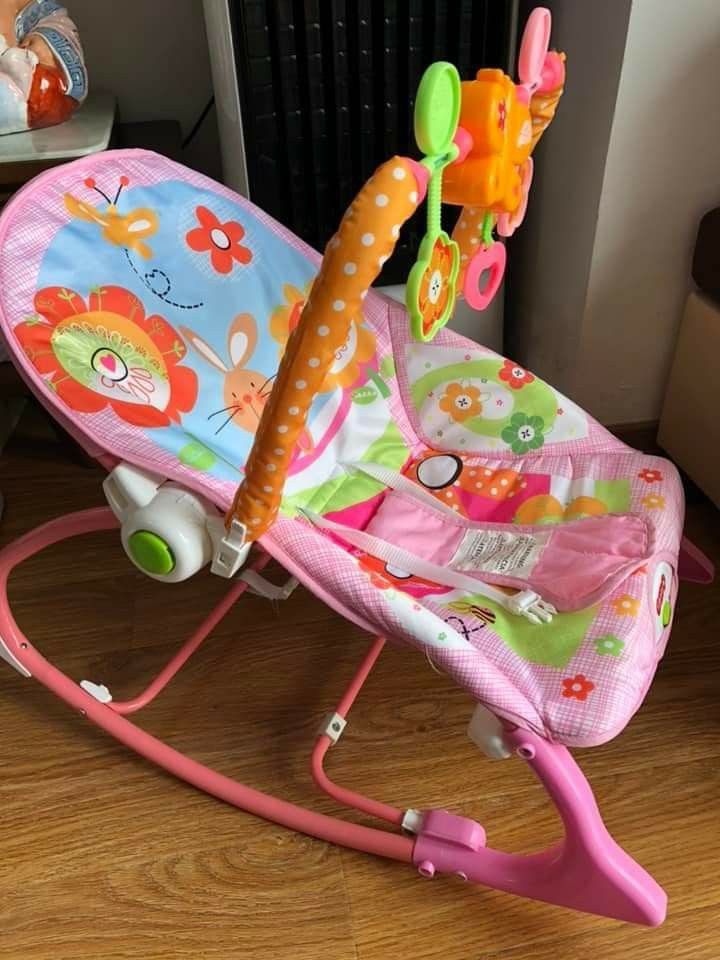 Vista 5 de SILLA MECEDORA CON TOLDILLO - ESTILO: #5 ELEFANTE-AZUL